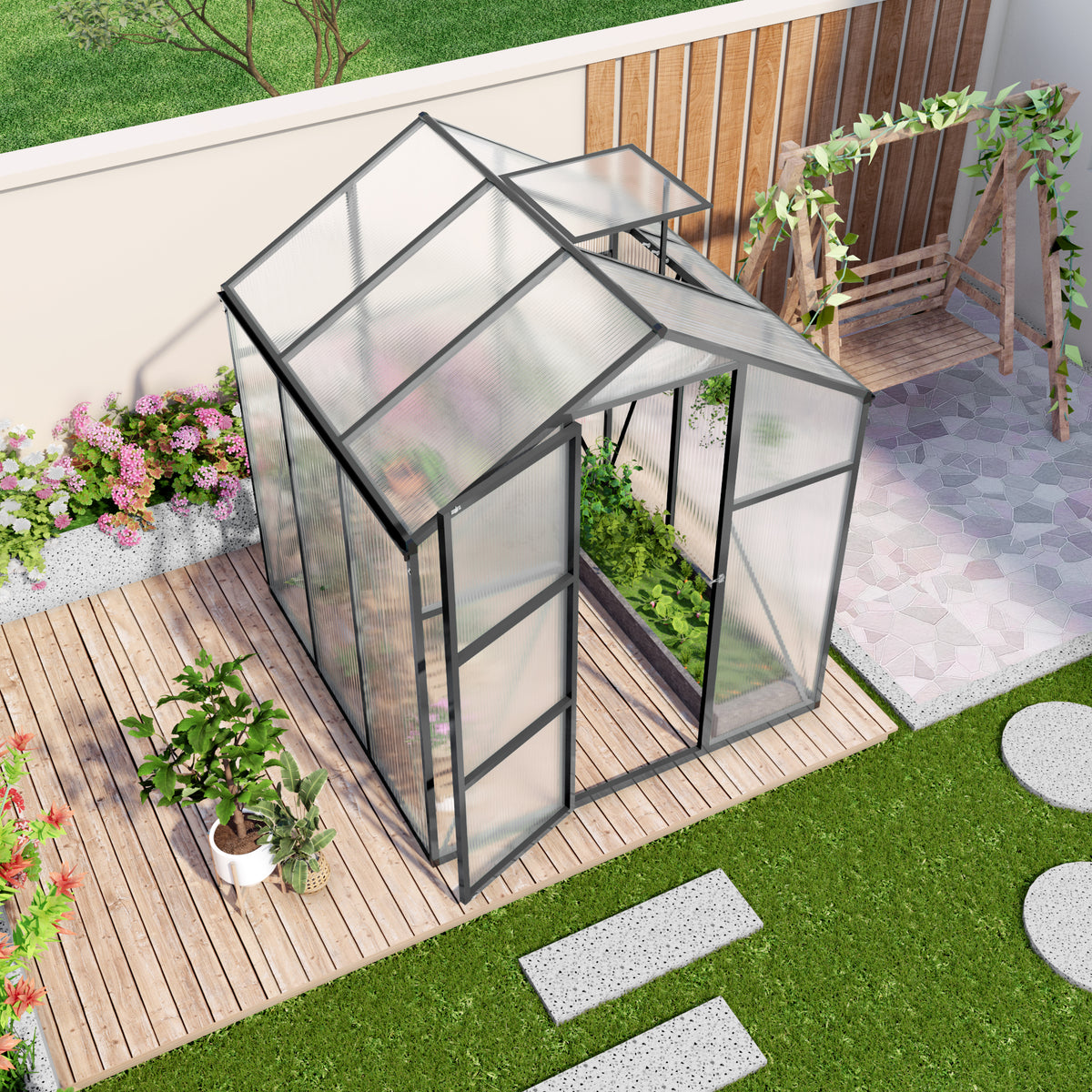 6x6 FT(1.83*1.83m) Black - greenhouse kit - product detail image 2 - Kings Awning Australia