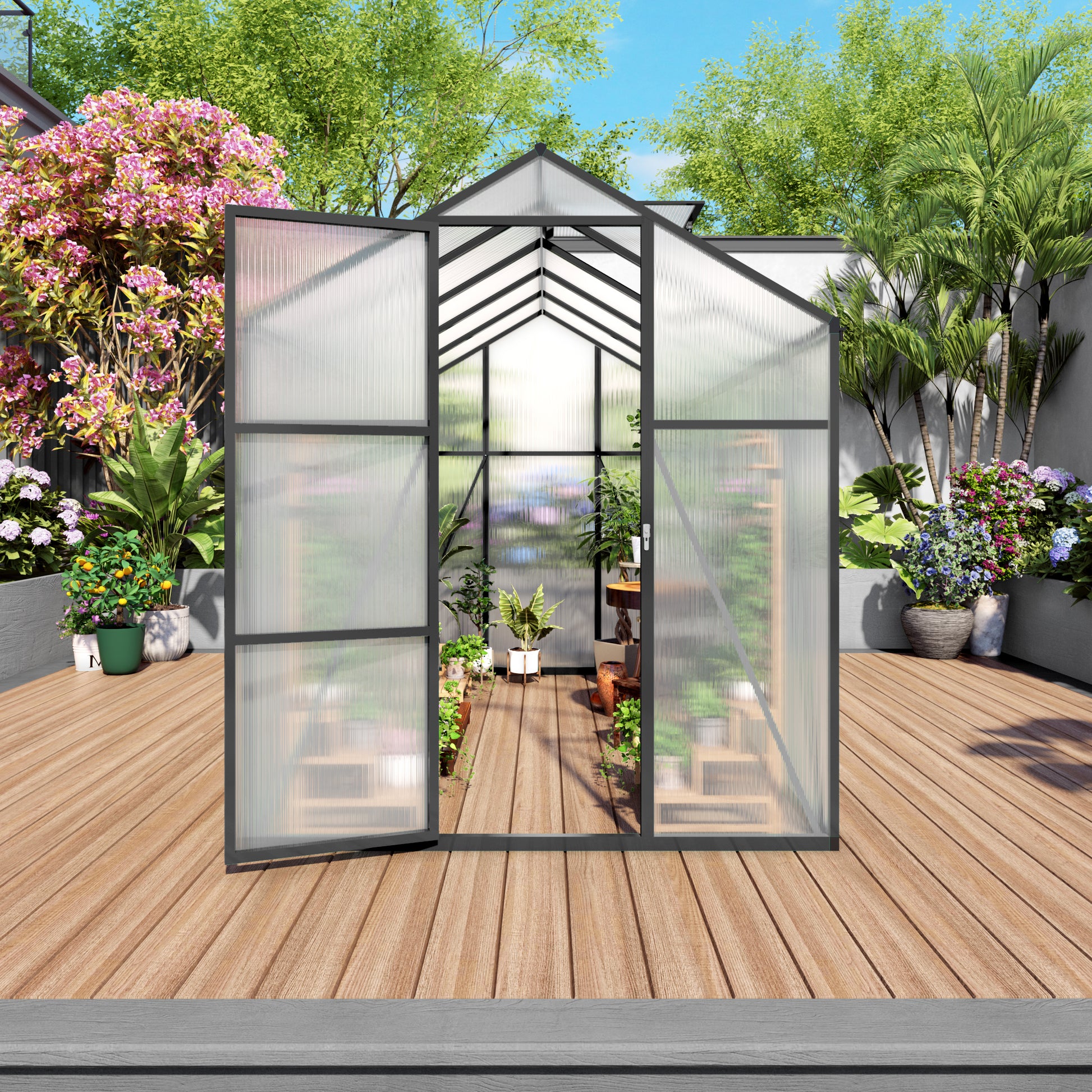 6x10 FT(1.8x3m) Black - greenhouse kit - product detail image 4 - Kings Awning Australia