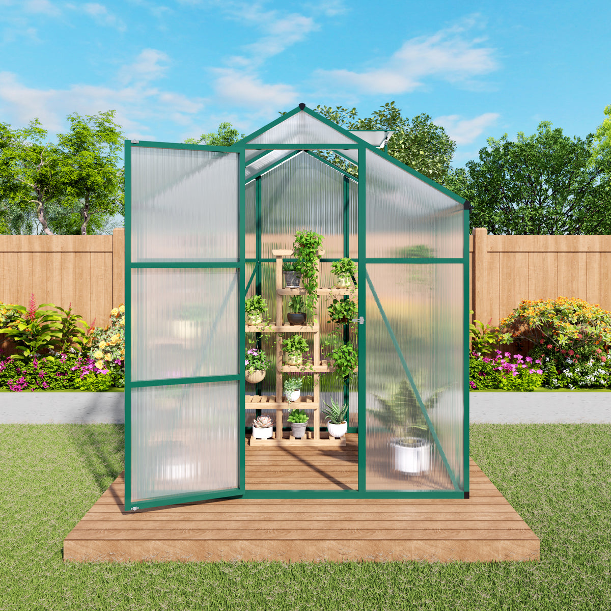 6x4 FT(1.83*1.21m) Green - greenhouse kit - product detail image 2 - Kings Awning Australia