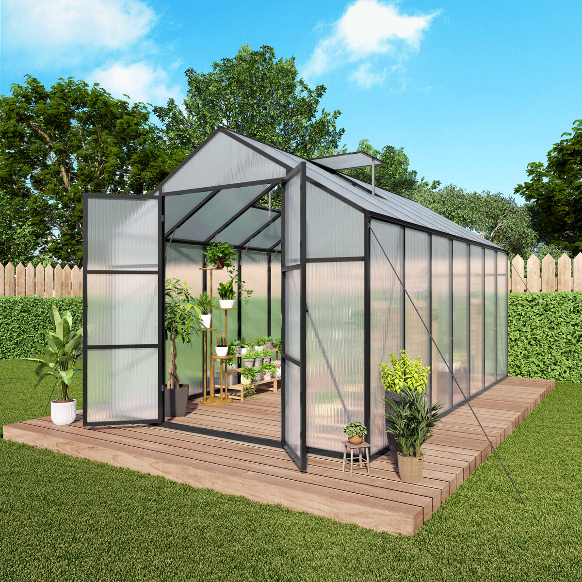 8x14 FT(2.43*4.26m) Black - greenhouse kit - product detail image 4 - Kings Awning Australia