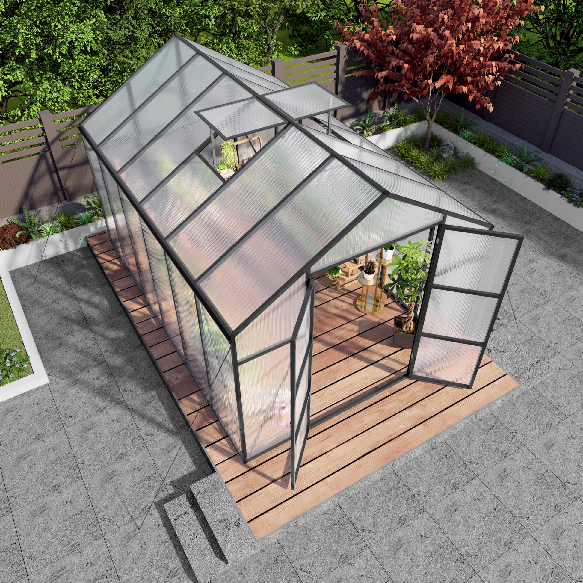 8x12 FT(2.43*3.66m) Black - greenhouse kit - product detail image 4 - Kings Awning Australia