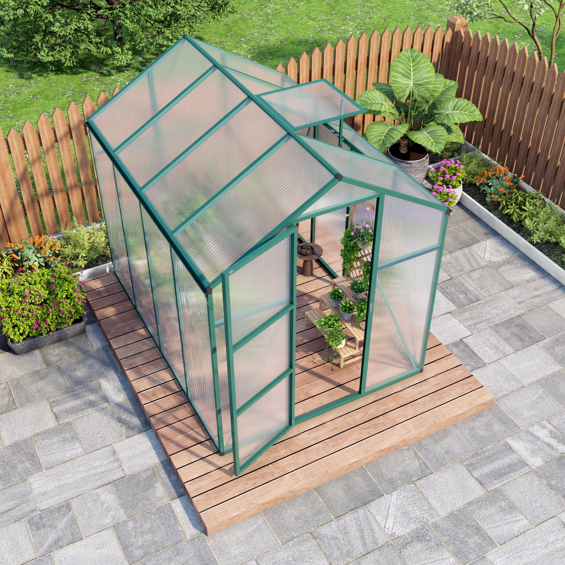 6x8 FT (1.8x2.4m) Green - greenhouse kit - product detail image 8 - Kings Awning Australia