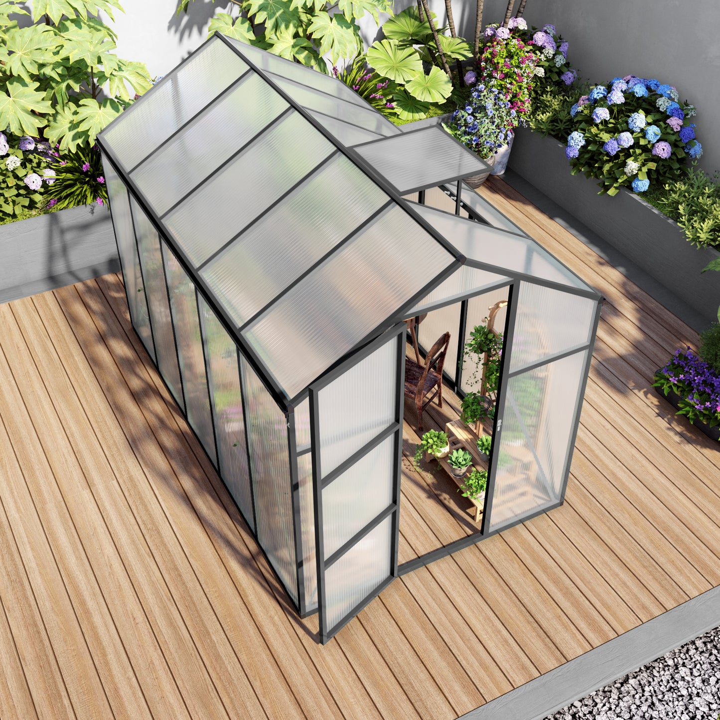 6x10 FT(1.8x3m) Black - greenhouse kit - product detail image 5 - Kings Awning Australia