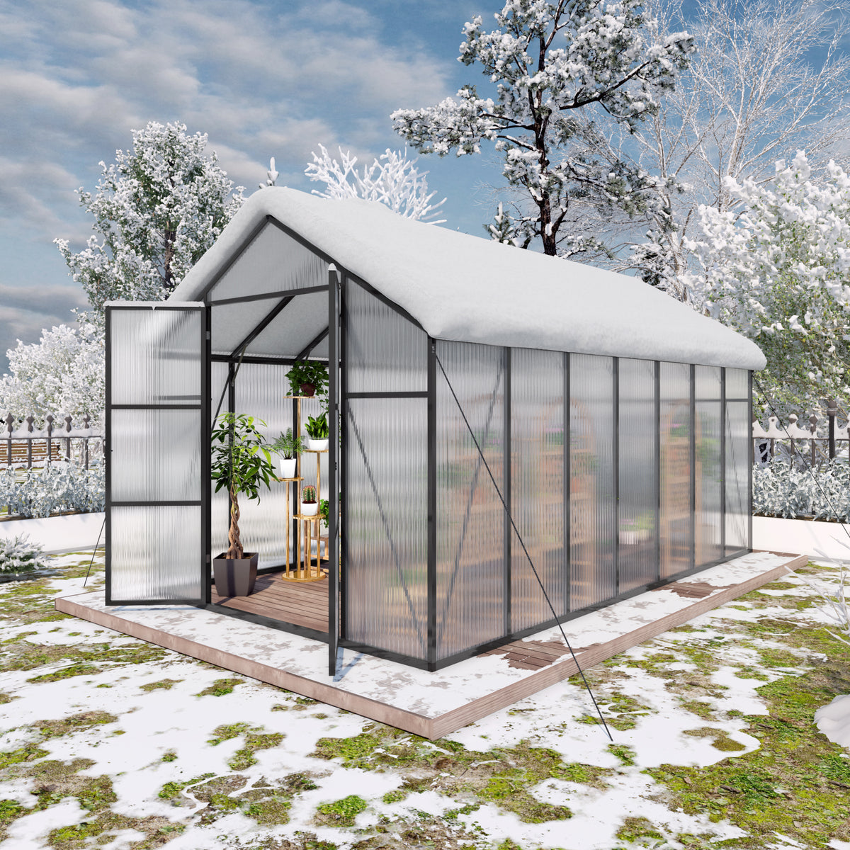 8x14 FT(2.43*4.26m) Black - greenhouse kit - product detail image 5 - Kings Awning Australia