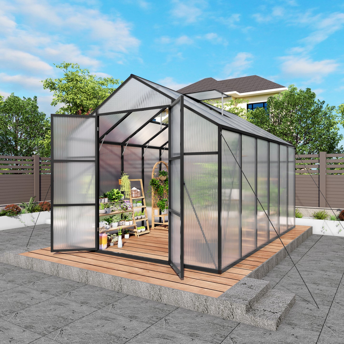 8x12 FT(2.43*3.66m) Black - greenhouse kit - product detail image 5 - Kings Awning Australia