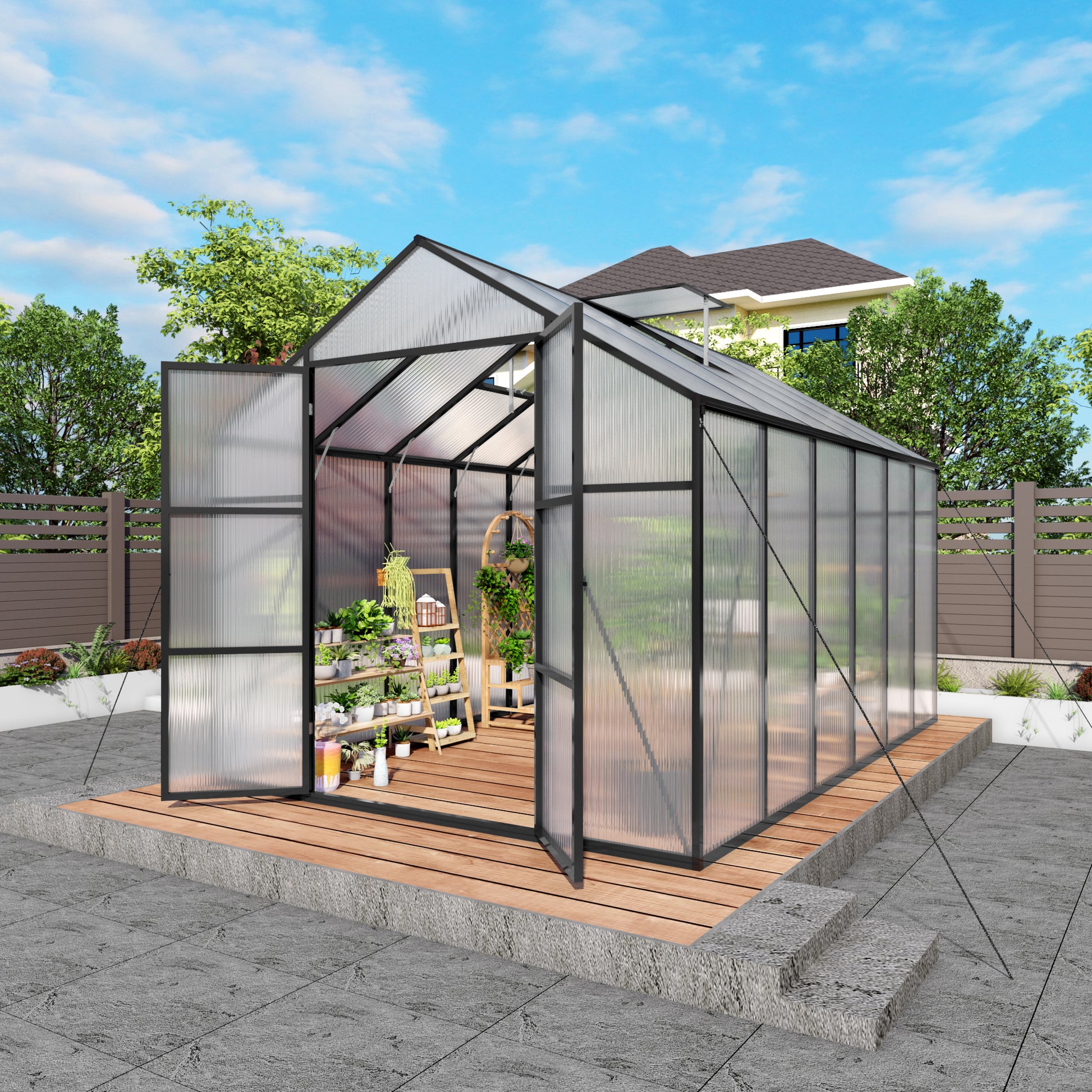 8x12 FT(2.43*3.66m) Black - greenhouse kit - product detail image 5 - Kings Awning Australia