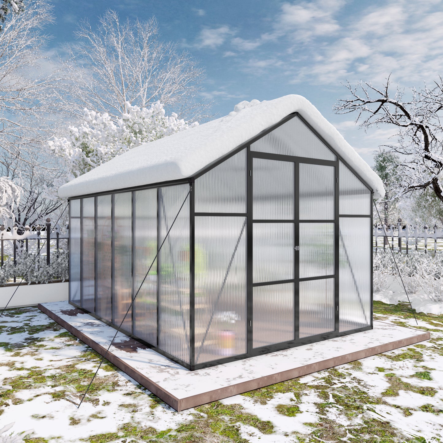 8x12 FT(2.43*3.66m) Black - greenhouse kit - product detail image 6 - Kings Awning Australia