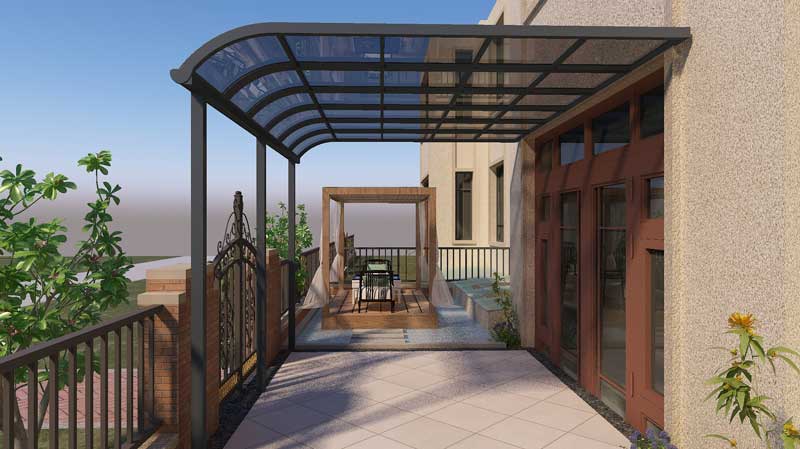 Arched Aluminum Waterproof Patio Cover Canopia Kit