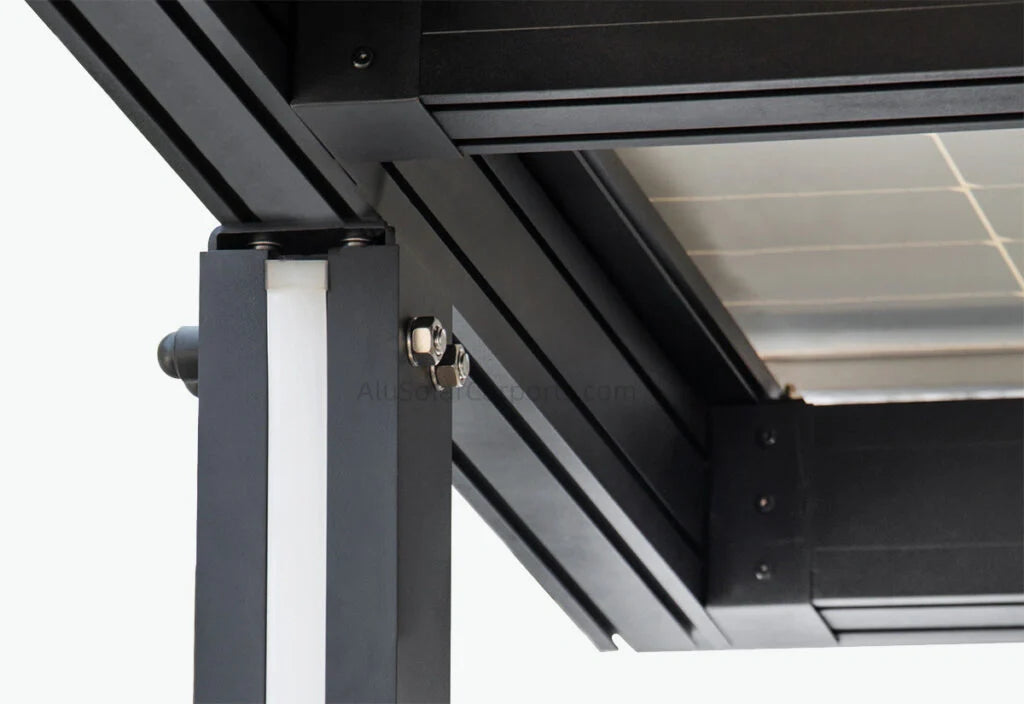 Single Solar Carport S1 - carport - product detail image 8 - Kings Awning Australia