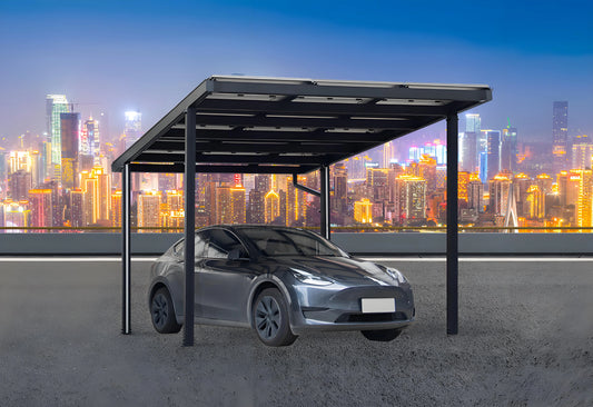 Single Solar Carport S1 - carport - product detail image 2 - Kings Awning Australia