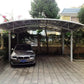 Aluminium M-Shape Design Carport for 2 Cars