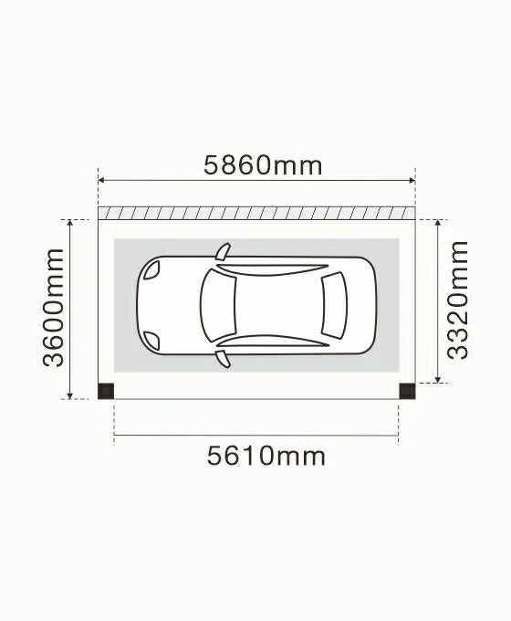 Wall Mounted Solar Carport L1 - carport - product detail image 6 - Kings Awning Australia