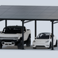 Double Solar Carport Kits Black