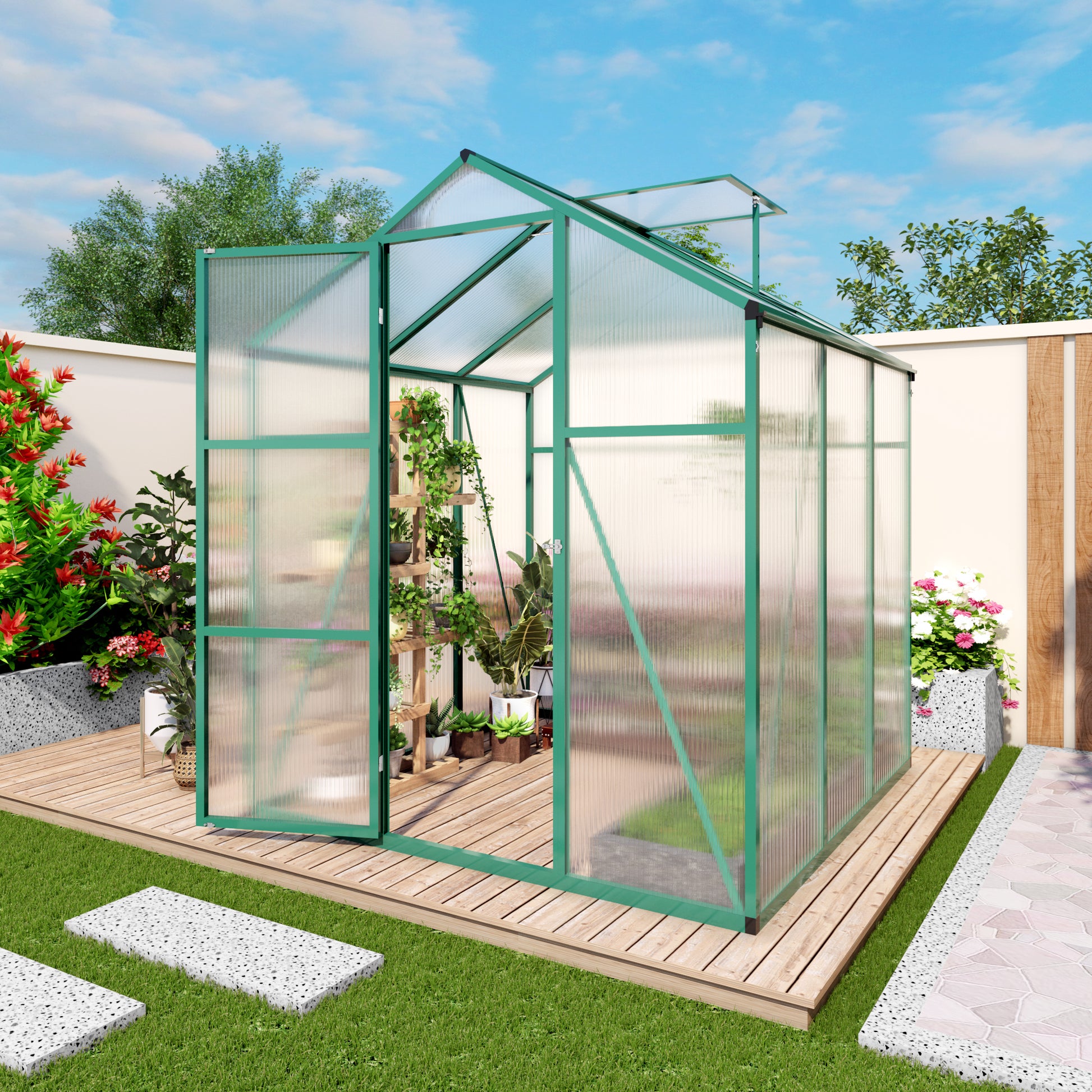 6x6 FT (1.83*1.83m) Green - greenhouse kit - product detail image 4 - Kings Awning Australia