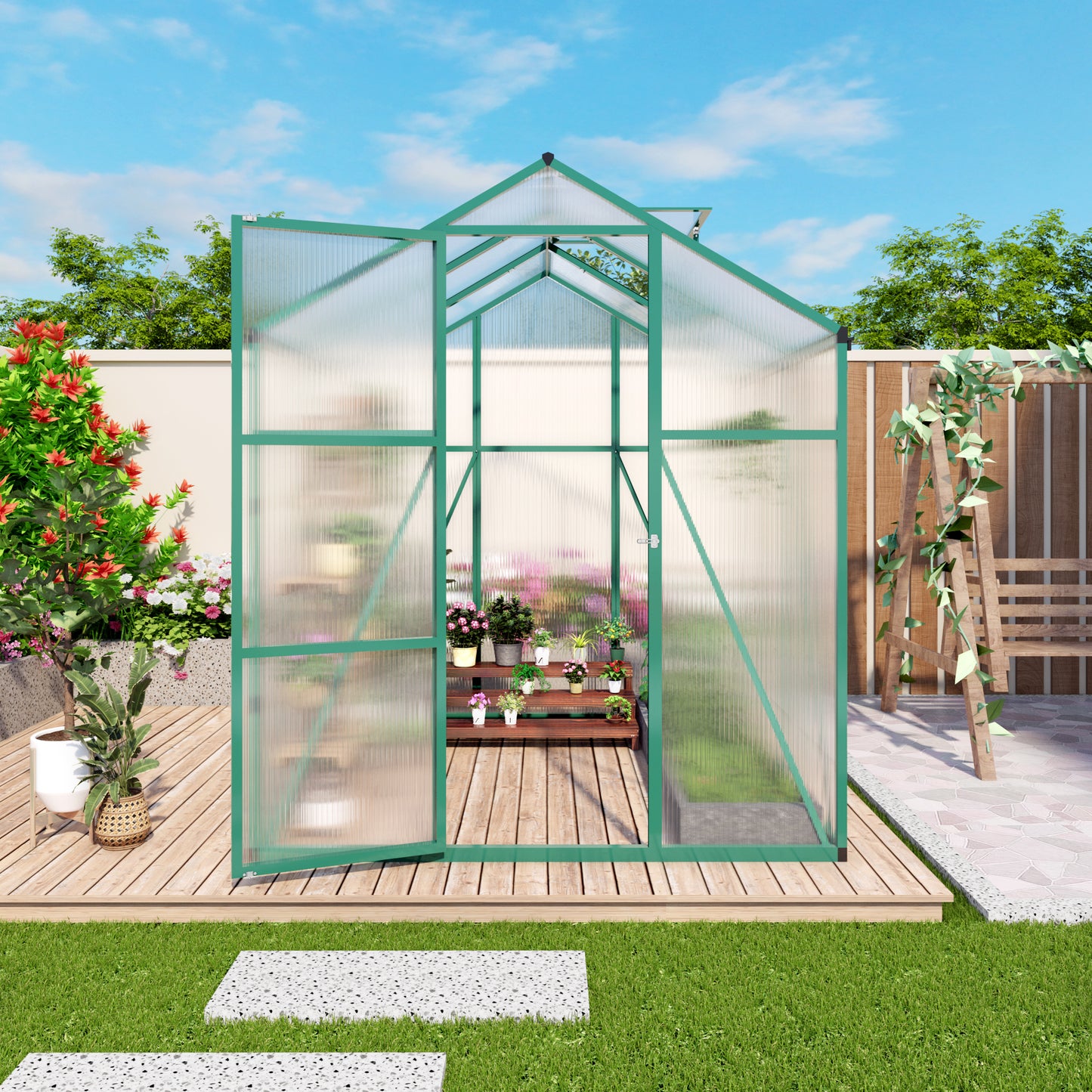 6x6 FT (1.83*1.83m) Green - greenhouse kit - product detail image 3 - Kings Awning Australia