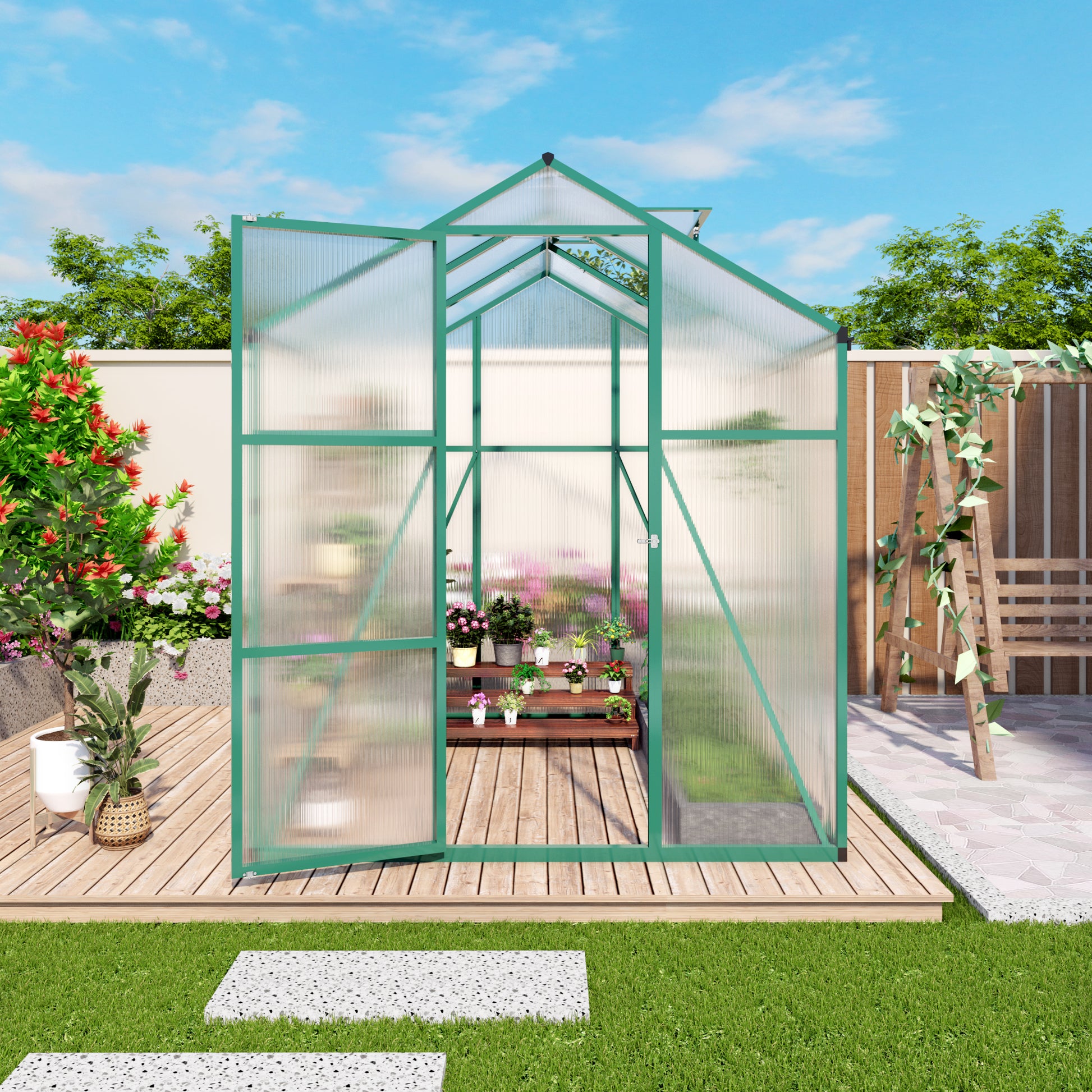 6x6 FT (1.83*1.83m) Green - greenhouse kit - product detail image 3 - Kings Awning Australia