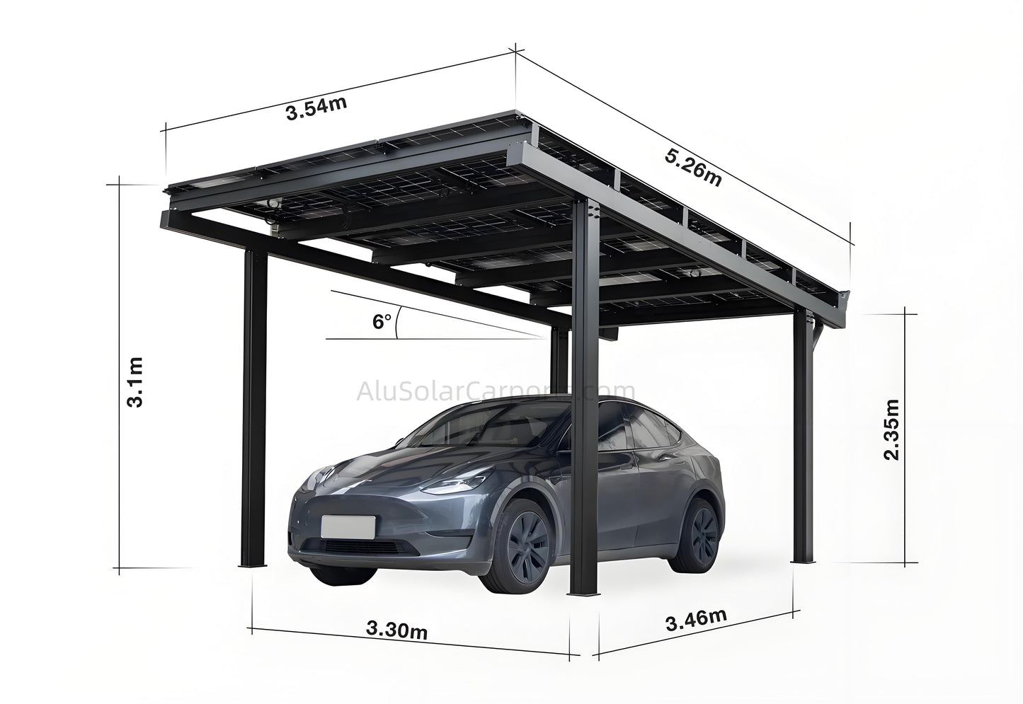 Single Solar Carport Ultra - carport - product detail image 5 - Kings Awning Australia