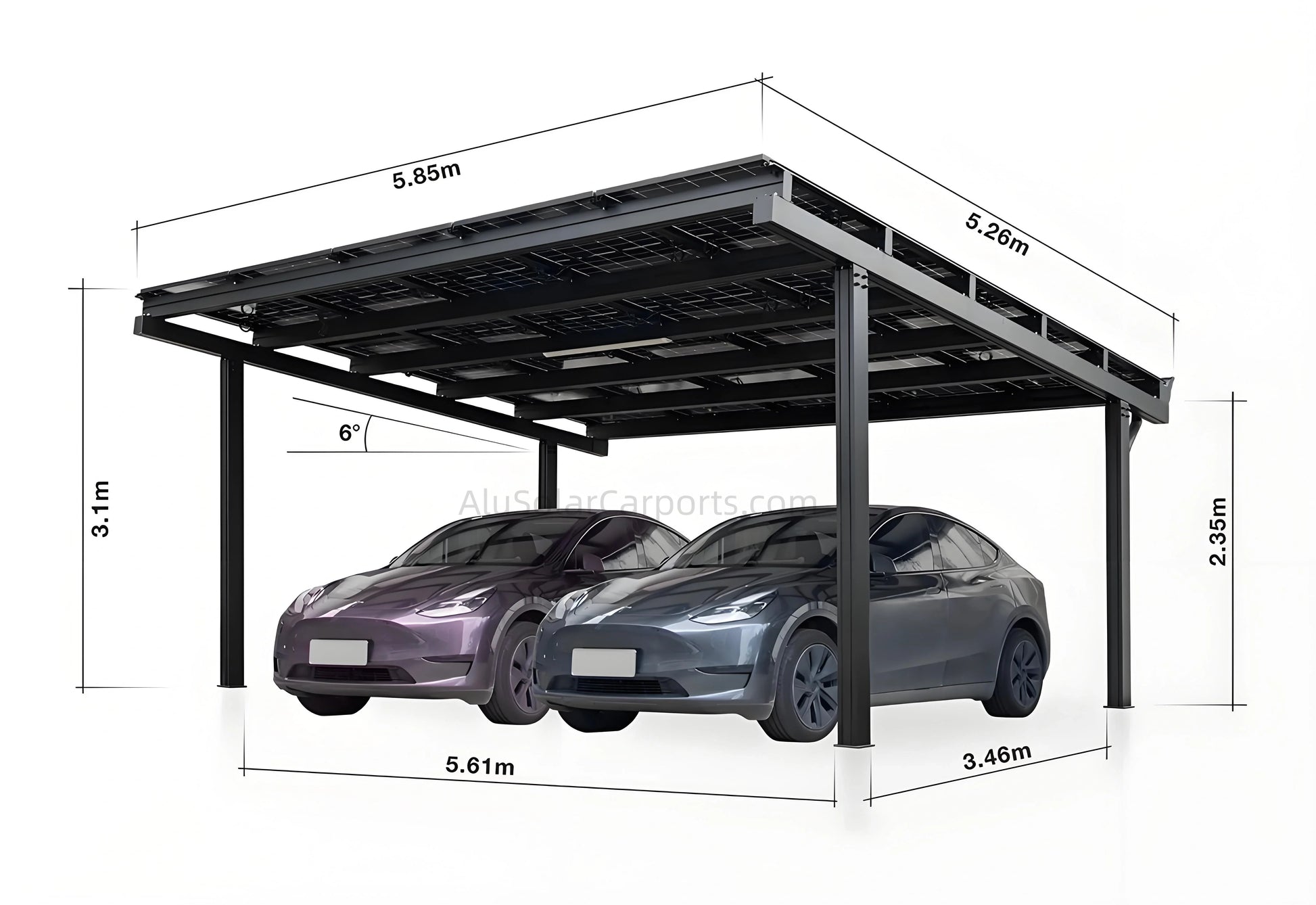 Double Solar Carport Ultra - carport - product detail image 4 - Kings Awning Australia
