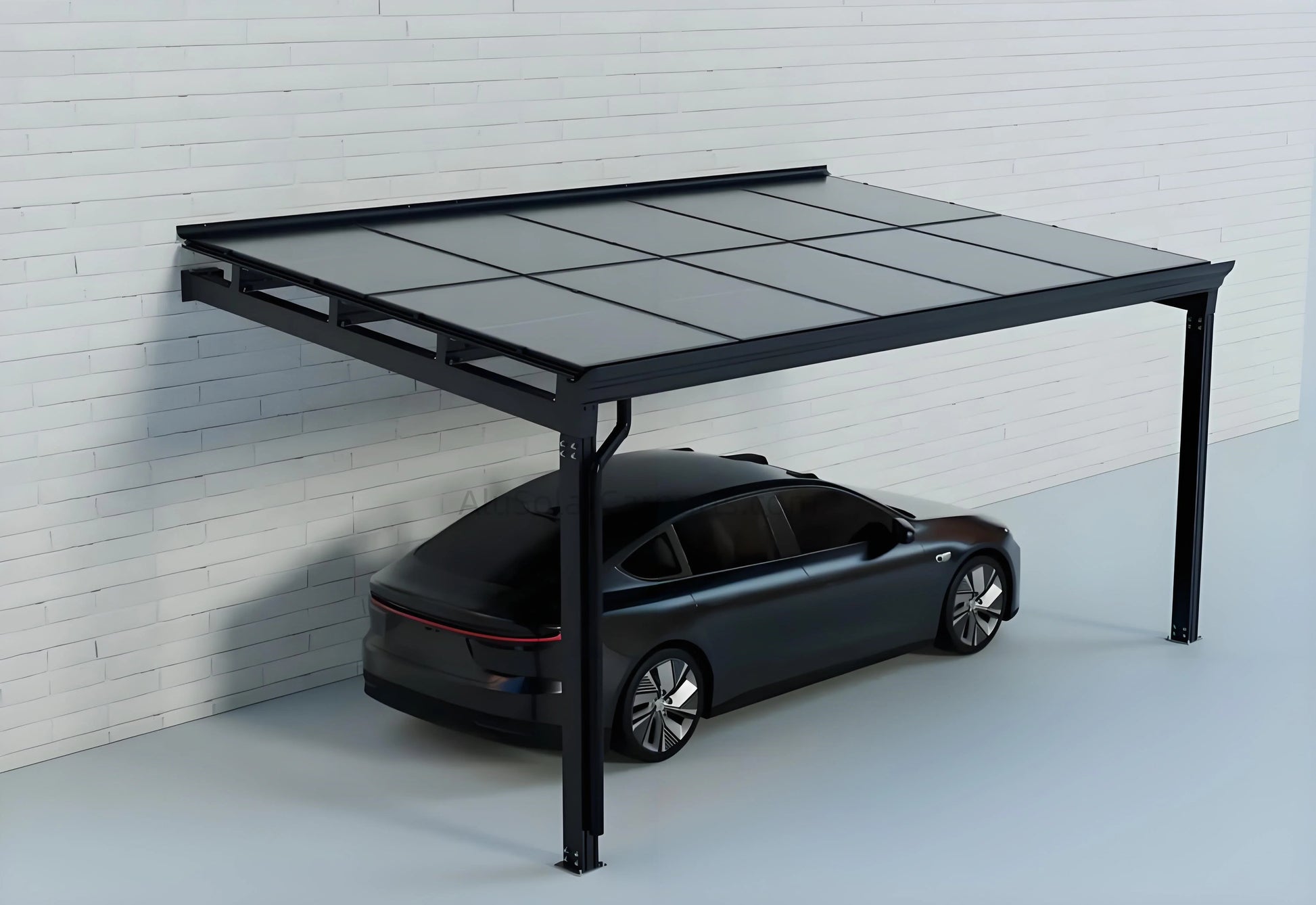 Wall Mounted Solar Carport L1 - carport - main product image - Kings Awning Australia